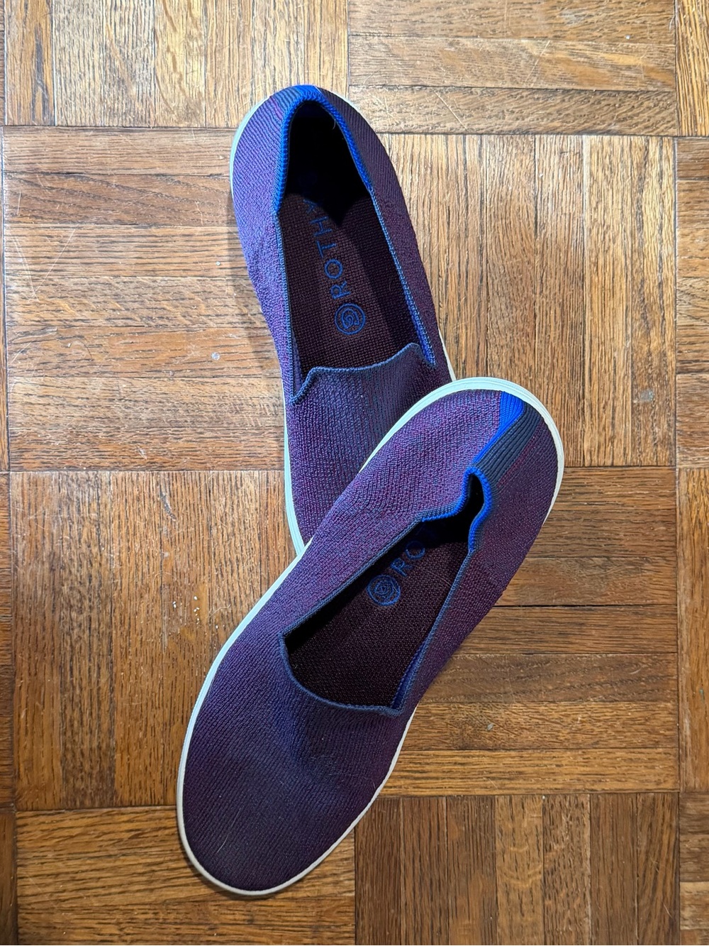 Rothy's Purple and Blue Loafers